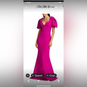Long gown fushia color,stretchy fabric really comfortable dress